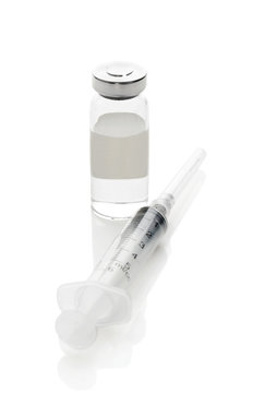 Syringe And Vial With A Medicine