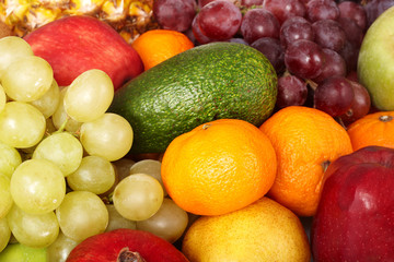 Close up of pile fruit.