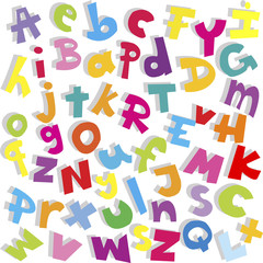 Alphabet background, small and capital letters