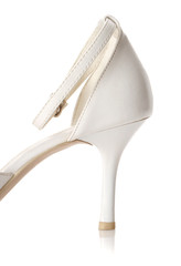 White shoes on a white background
