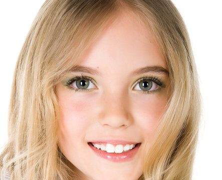 Close-up portrait of a little girl