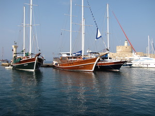 smaller ships at Rhodes