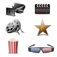 cinematography vector icons set