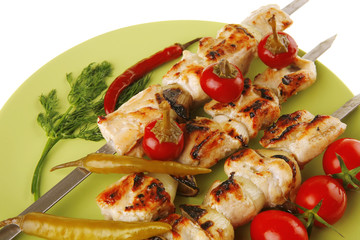 grilled shish kebab