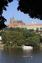 Fototapeta na wymiar Prague gothic Castle above River Vltava