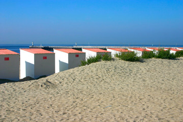 Beach Cabines with pier