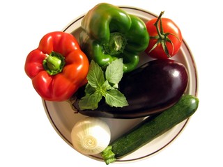 Plat de légumes ' ratatouille '