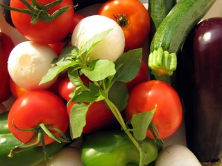 Légumes pour la ratatouille provençale