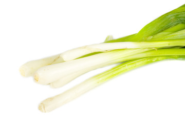 Green onion isolated on white