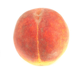 Full peach isolated on white background