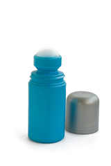 Blue Deodorant isolated on white
