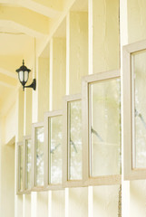 Row of opened windows