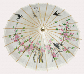 ombrelle japonaise, fond blanc texturé