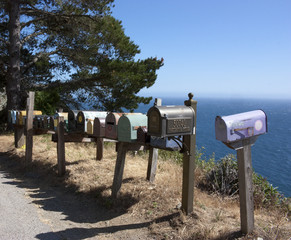 Row of Mailboxes in Big Sur