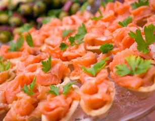 Tartlet  with salmon