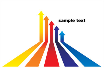 Colored arrows vector