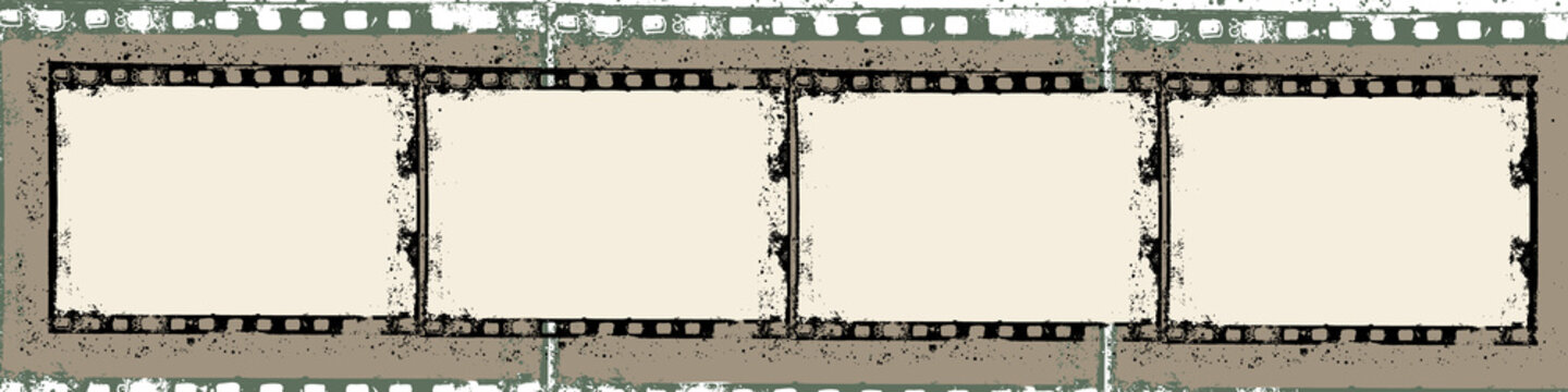 Grunge film frame with space for your text and images