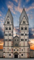 cristian church on a evening sky background