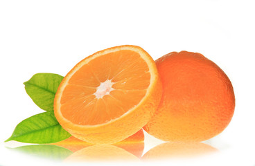 Fresh grapefruit isolated on white