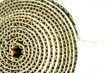 Corrugated paper rolls.