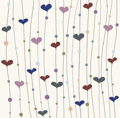 vector background with hearts