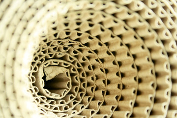 Corrugated paper rolls.