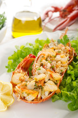 lobster with salad - aragosta e insalata