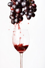 red wine and grapes