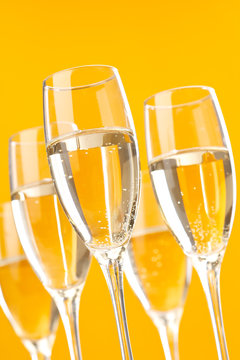 flutes of champagne