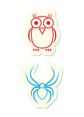 Owl and Spider Icons