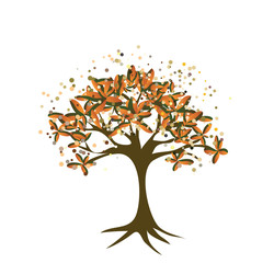 Naklejka premium vector autumn background