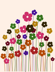 vector background with flowers