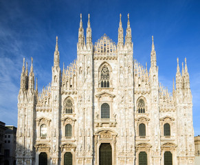 Fototapeta na wymiar Katedra Duomo Mediolan Włochy kościół