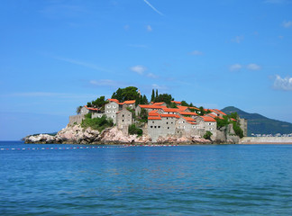 Fototapeta na wymiar Sveti Stefan island, Montenegro