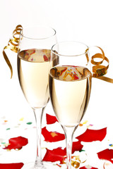 flutes of champagne