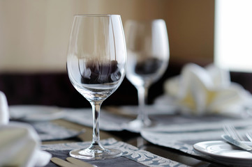 Two wine glasses