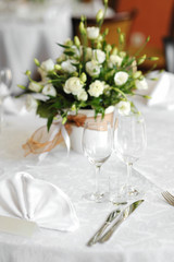 Table set for an event party or wedding