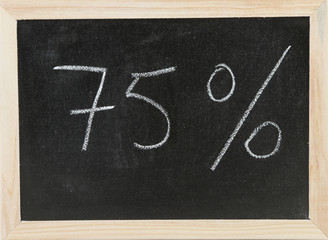 Board with seventy five percent.
