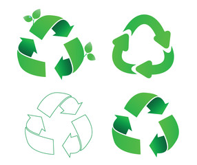 Set of ecology buttons