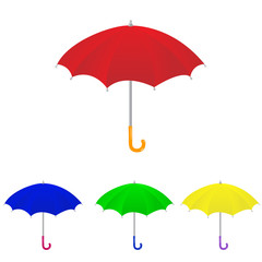 Fototapeta na wymiar Vector umbrella in different colors