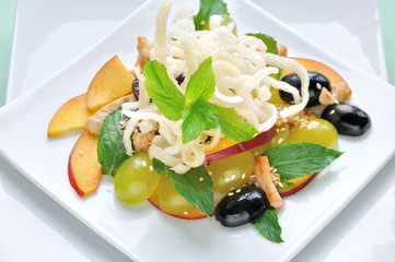 salad with grapes and nectarines