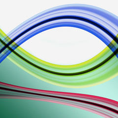 Geschwungene farbige Streifen mit Platz für Text