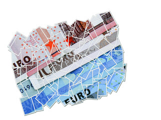 Euro money collage