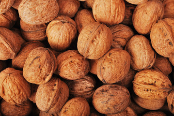 Walnuts textured background