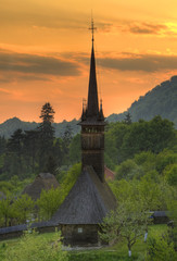 Wooden church from Maramures, Romania