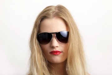 young female beauty with sunglasses