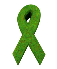aids hiv symbol in grass (3d)
