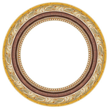 Oval gold picture frame