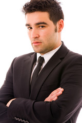 young business man portrait isolated on white