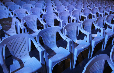 empty large hall with chairs